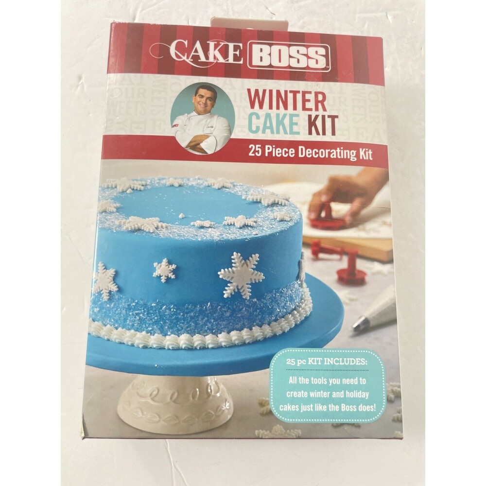 Cake Boss WINTER CAKE KIT 25 Piece Decorating Kit Buddy Valastro Snowflakes